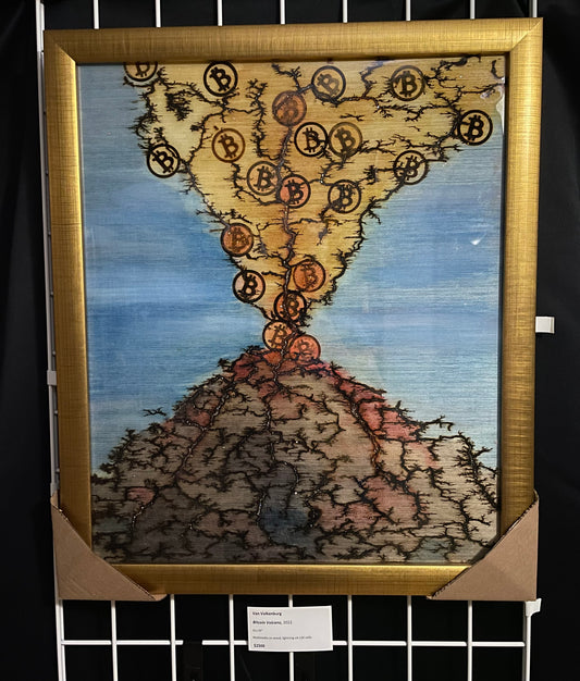 Bitcoin wall art - Bitcoin volcano